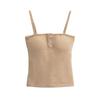 Exterior Viene con Camisola con Almohadilla en el Pecho Chaleco para Mujer 2024 Nuevo Estilo Spice Girls Uso Exterior Uso Interior Básico Sencillo Top Corto