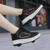Novos sapatos Heelys, sapatos de rodas, patins infantis de duas rodas, sapatos universais clássicos pretos e brancos com polias para adultos e adolescentes
