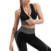 Conjunto de Roupa de Yoga Sem Costura Europeia e Americana Cuidadosamente Selecionado para Mulheres, Novo Conjunto de Três Peças Elástico para Fitness Esportivo de Outono e Inverno Levanta Bumbum