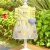 Falda de burbujas fina con forma de corazón para verano Ropa para mascotas Transpirable Ropa para gatos y perros Suministros Anti-Pelo Suelto para Bichón Frisé