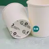 Vaso de Papel Degradable Ecológico con Recubrimiento Acuoso Libre de Plástico, para Bebidas de Té con Leche, Jugo y Café