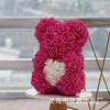 Oso de Rosas de Flor Preservada Regalo para el Día de la Madre Flor Simulada Adorno Oso Abrazador Regalo Oso Corazón de Rosas