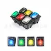 Interruptor de barco à prova d'água de peça única KCD4 quatro pinos duas posições com luz interruptor de alimentação basculante 12V/220V