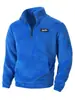 Comercio Exterior Transfronterizo Invierno Nuevo Modelo Amazon Sudadera de Forro Polar Coral Color Sólido Cuello Alto con Media Cremallera Cálida para Exteriores Cuello Alto Cortavientos
