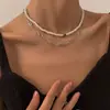 Joia Transfronteiriça Europeia e Americana Colar de Pérolas Assimétrico Multicamadas Feminino Corrente Punk Criativa Nova Personalizada