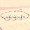 Joyería de Personalidad Simple Estilo Coreano Trébol de Cuatro Hojas Pulsera de Plata Esterlina Femenina ins Diseño Nicho Pulsera de Hierba de la Suerte Pulsera
