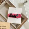 Pinza para el cabello de Diamante de Dopamina con letra inglesa, linda y dulce para niña, clip de pico de pato lateral de corazón, accesorios sencillos para el cabello de uso diario para mujeres