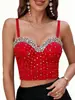 Sutiã Tomara-que-caia com Pedrarias Mais Vendido Transfronteiriço, Sutiã Sexy Hottie Europeu e Americano sem Costas, Roupa de Festa, Roupa de Bar, Top Tubo