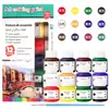 Pigmentos de Pintura para Niños, Gouache, Acuarela, Pigmentos Acrílicos para Vidrio, Set de Pinturas Publicitarias Textiles de 6/12 Colores Fabricante