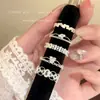 Anillo Minimalista de Encaje Hueco para Mujer, Diseño de Nicho Anillo Abierto para Dedo Índice con Personalidad de Moda de Alta Gama