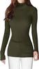 Camiseta Base de Punto de Cuello Alto para Mujer de Comercio Exterior Europeo y Americano, Suéter Pulóver Cálido, Sexy, Ajustado, a la Moda