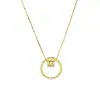 Collar con Anillo de Cintura para Hombre Pequeño para Mujer Simple Nicho de Alta Gama Lujo Ligero Cadena para Clavícula Colgante Regalo para Novia Joyería