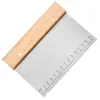 Cortador de massa com cabo de madeira transfronteiriço, raspador de farinha de aço inoxidável, ferramenta de panificação, faca de corte, cortador manual de macarrão