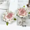 Flor artificial pequeña cabeza de flor de peonía de nieve DIY núcleo blanco tela de seda cabeza de flor artificial material para corona accesorio de decoración del hogar