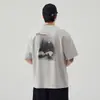 2026 Nueva Camiseta Versátil de Manga Corta de Algodón Tencel Fresca y Cómoda para Hombre, Capa Base, Camiseta Holgada de Media Manga