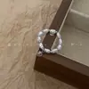 Anel Elegante e Estiloso com Contas de Zircônia, Anel de Dedo Indicador Versátil de Personalidade Exquisita de Nicho, Anel Pequeno e de Alto Padrão para Dedo Indicador
