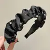 Tiara de Gipsófila com Strass para Mulheres 2025 Novo Estilo de Moda de Alta Qualidade Tiara Alta Plissada para Cabeça Grampo de Cabelo