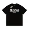 Camiseta de Verano Cruzada Bale25Ss Nuevo Estilo 260g Algodón Peinado Puro Hilo Doble Logo Impreso Lujo Accesible para Hombre y Mujer Manga Corta