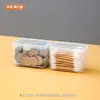 Caja de Almacenamiento Mini Portátil para Hilo Dental Doméstico Bnbs, Caja de Almacenamiento de Plástico a Prueba de Polvo con Tapa, Caja Transparente Multifuncional