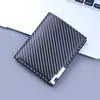 Carteira Masculina Curta de Fibra de Carbono Novo Estilo Carteira de Couro Porta-Notas Masculino Porta-Cartões Masculino Ultra Fina
