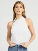 Top de tirantes sin mangas estilo europeo y americano con hebilla metálica para mujer, corte ajustado, favorecedor, moderno, artículo popular transfronterizo, se puede usar como capa interior o exterior