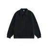 Sudadera de Manga Larga con Cuello Solapa Estilo Old Money Marca Trendy Transfronteriza Cuello Alto Peso Pesado Nueva Colección Otoño e Invierno 2025 Sudadera Simple de Color Puro para Hombre