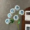 Flores artificiais, 6 cabeças de peônia, arranjos florais de casamento, decorações de casamento, centros de mesa para corredor, decoração suave, paisagismo, atacado para exportação