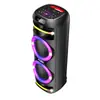 Altavoz de Fiesta Doble de 8 Pulgadas de Alto Volumen Bluetooth Portátil para Exteriores Audio Soporta Interconexión Tws