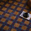 Alfombra de Sala de Estar Estilo Medieval, Patrón Espiga Retro, Sensación de Lujo Ligero y Gama Alta, Estilo Nanyang, Alfombrilla Antideslizante para Sala de Juegos