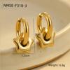 Sentido del Diseño Nicho Moda Acero Inoxidable Amor Hebilla de Oreja Anillo de Oreja Elegante Combinable Pendientes Viento Frío Joyería de Oreja Personalizada