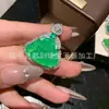 Pingente Banhado a Prata com Calcedônia Verde Tipo Gelo Figura de Buda, Alternativa ao Jade, Pedra Ágata Pingente de Colar Buda Maitreya