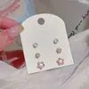 Pendientes de Estrella de Cinco Puntas, Lujo Ligero y Sensación de Alta Gama, Tres Pares de Pendientes, Dulces, Elegantes y Refinados, Adecuados para el Uso Diario