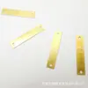 Peça retangular DIY ferragens de metal peça de suspensão retangular com dois furos peça de cobre 86