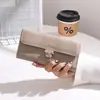 Nuevo Modelo de Comercio Exterior Transfronterizo Cartera Larga para Mujer Estilo Coreano Plegable de PU 70% de Descuento 7 en 1 Multifuncional Portatarjetas de Identificación y Bancarias para Mujer