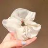 Dongdaemun Coreano Mismo Estilo Satén Francés Puntada Organa Anillo para el Cabello de Intestino de Cerdo Cuerda Elegante para Moño de Niña Mujeres