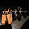 Zapatos Mocasines Cuadrados Plegados de Cuero Genuino Lavado Vintage Diseño de Nicho Estilo Old Money de Alta Gama Marrón Nuevo Zapatos Suaves de Suela Individual para Mujer
