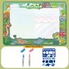 Lienzo de Agua Manta de Aprendizaje Mágica de Agua Tela de Escritura con Agua Pintura para Niños Manta de Pintura Mágica con Agua Transparente de Gran Tamaño Grafiti Repetido
