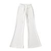 24499-2025 Primavera Novo Estilo Europeu e Americano Fino Cordão Cintura Baixa Mop Solto Micro-rasgos Calças Casuais