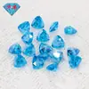 Huagang Piedra Preciosa Agujero Pasante Triángulo Gordo Azul Marino Circonita Piedra Suelta Superficie de Anillo Triángulo Gordo Circonita Hialina Artificial