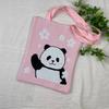 Bolsa de Tricô Ins Desenho Panda Feminina Moda para Carregar na Mão Grande Capacidade Bolsa de Ombro Bolsa Transversal Bolsa