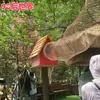 Gaiola Pista de Corrida para Esquilos, Casa de Madeira em Área Cênica, Área de Exposição para Animais Pequenos, Playground Berçário para Pets, Gaiola de Ferro de Aço Inoxidável à Prova de Ferrugem