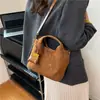 Set de Bolso Cubo Retro Estampado para Viajeros 2026 Nueva Moda Bolso de Hombro Cruzado de Gran Capacidad para Mujer