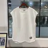 Herramienta Japonesa Chaleco Perla de Hombro Ancho para Hombre Verano Color Sólido Sin Mangas Chaleco de Hombro Ancho Camiseta Top