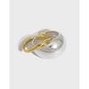 Anillo Combinado Europeo y Americano 590 Ins Anillo Abierto Liso de Plata Esterlina S925 Simple Geométrico de Moda para Mujer