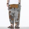 Comercio transfronterizo Sudeste Asiático Japonés talla grande Color Playa Viento Algodón y Lino Pantalones hasta el tobillo Verano Pantalones casuales de hombre Pantalones de mendigo
