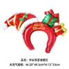 2024 Natal Nova Faixa de Cabelo Headwear Headband Segurança Não Tóxico Boneco de Neve Alce Balão de Filme de Alumínio Atacado