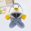 Conjunto de 3 Peças Urso Chapéu e Cachecol Pai-Filho Tudo-em-Um Crianças Bebê Pelúcia Grossa Fofa Cachecol e Luvas