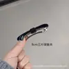 Pinza para el pelo sencilla de otoño e invierno para adultos, Pinza de resorte con lazo de hilo de punto negro, Pinza superior, Pinza lateral, Pinza para moño