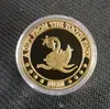 Atacado de fábrica desenho animado fada do dente moeda de ouro moeda comemorativa banhada a ouro presente para troca de dente infantil moeda medalha da fada do dente