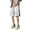 Shorts Casuais Masculinos Verão Fino Solto Tamanho Plus Estilo Chinês Versátil Moda Reto Esportivo Shorts Tendência de Comprimento do Joelho